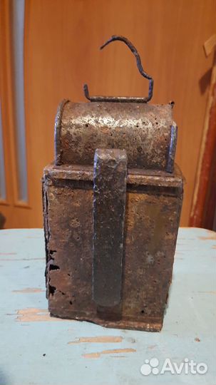 Немецкий ж\д керосиновый старинный фонарь