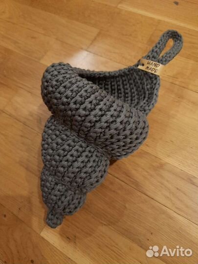 Вязаная ракушка, интерьерная