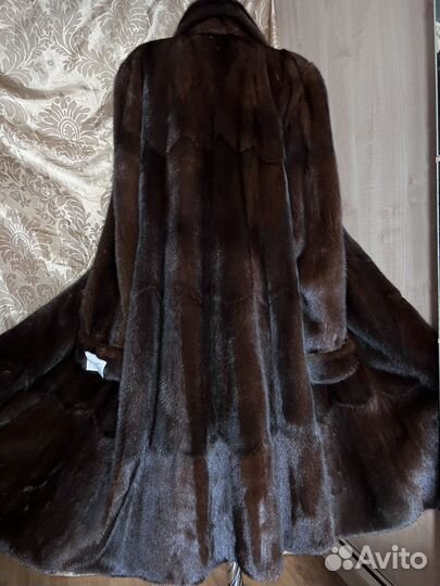 Шуба норковая, 48 50 52, 128 ог, 115 см, богатая