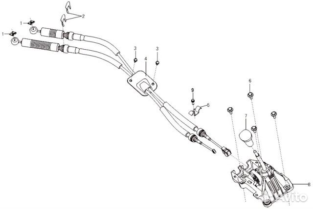Трос переключения передач Lifan solano (ORG) МКПП