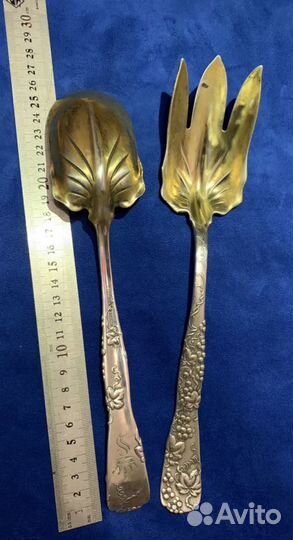 Серебряная пара для сервировки салата Tiffany & Co