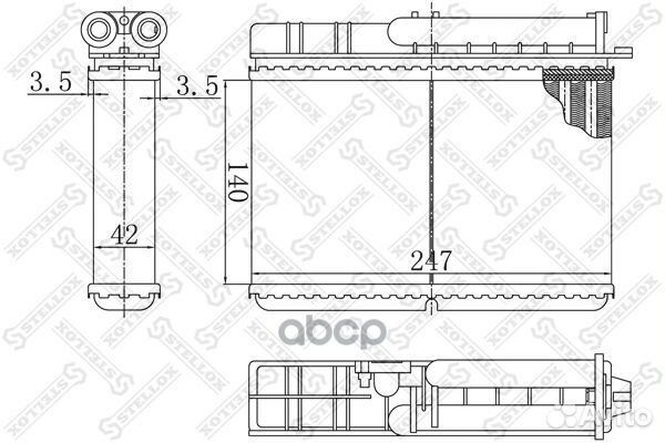 10-35073-SX радиатор печки BMW E34 1.8-4.0/2.4