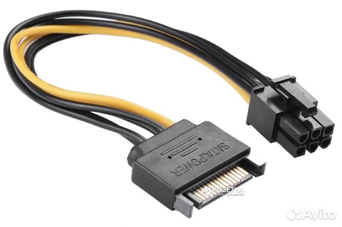Кабель питания для видеокарты 6pin