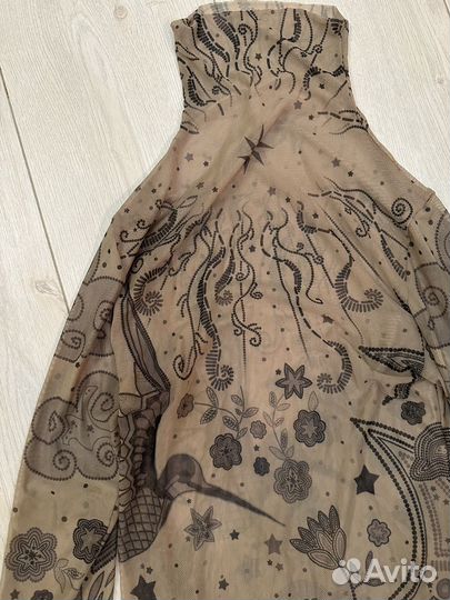 Водолазка в сетку с горлом