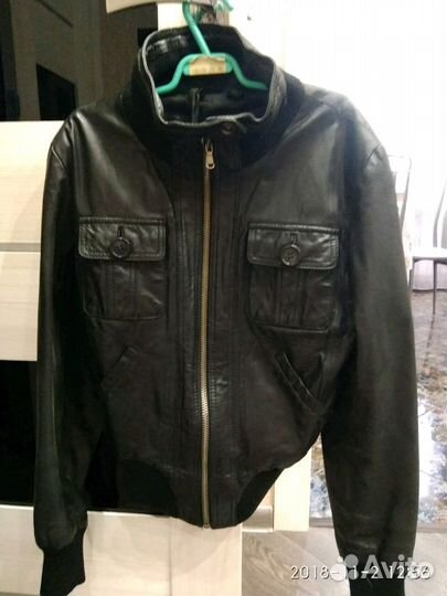Кожаная куртка, импортное производство (швеция)