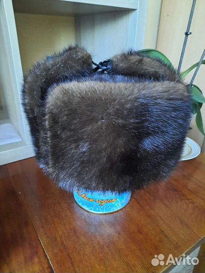 Норковая шапка мужская ушанка