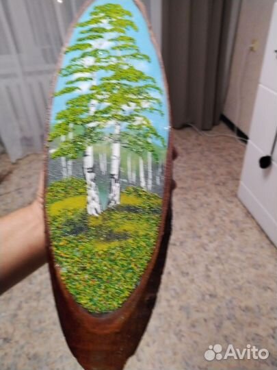 Картина на спиле дерева