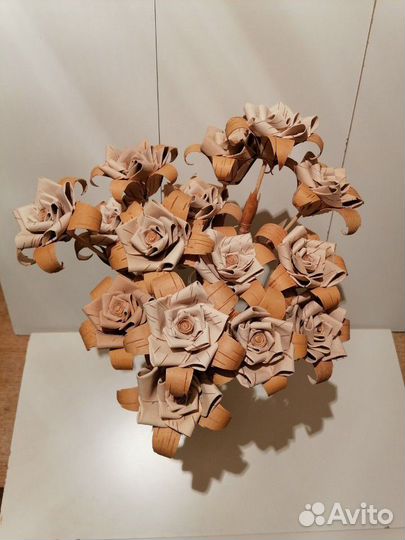 Цветы из коры берёзы. Объёмные 42-45см