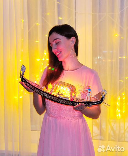 Музыкальная Шкатулка с Балериной Лодочка с Огонька