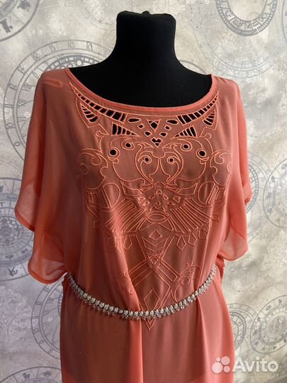 Туника пляжная и платье Фиолетовое