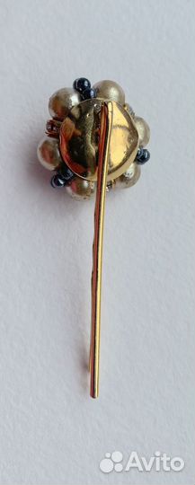 Винтажные заколки для волос Чехословакия Стекло