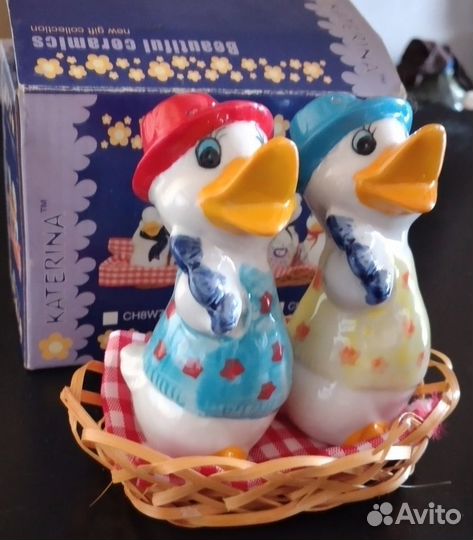 Набор для специй солонка и перечница керамика