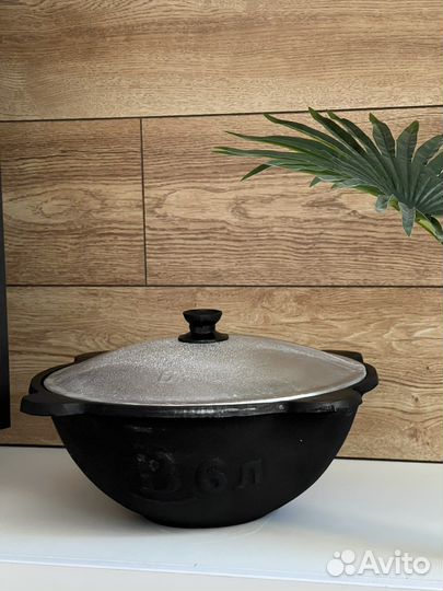Казан чугунный 6 л новый