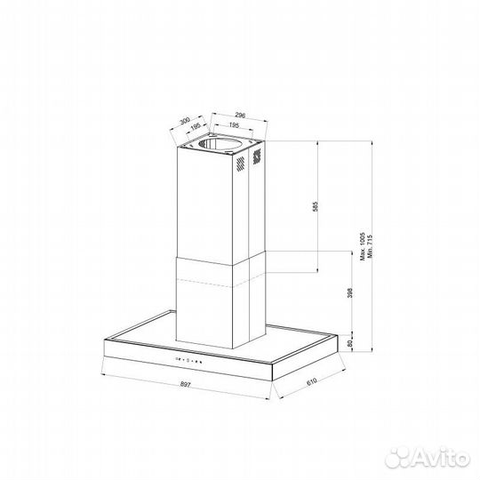 Островная вытяжка Kuppersberg dudl 8 GW