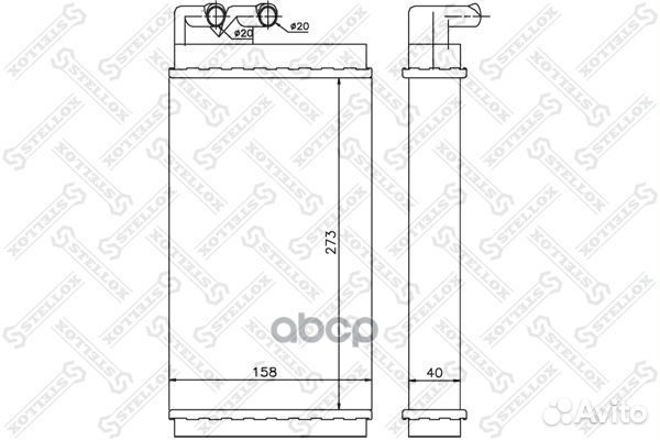 Радиатор печки Audi 100/A6 76 1035001SX Stellox