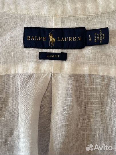 Рубашка polo ralph lauren льняная