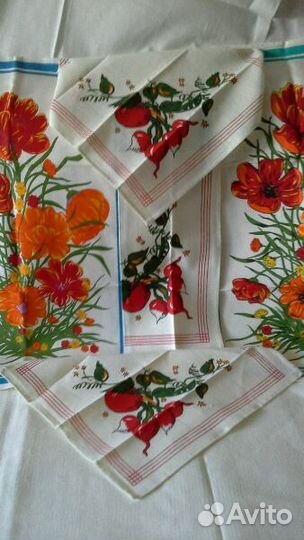 Набор кухонных полотенец материал лен