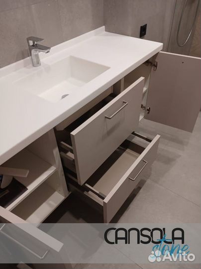 Столешница из искусственного камня для ванной