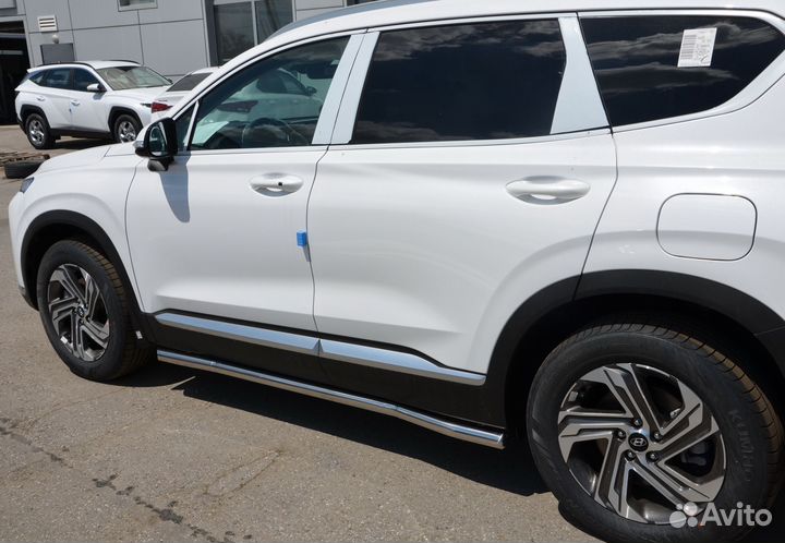 Защита порогов Hyundai Santa Fe 2021