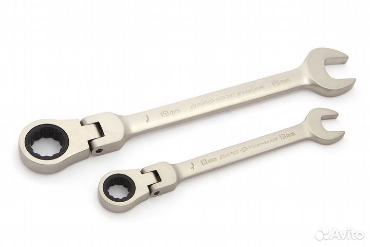 Набор ключей комбинированных трещоточных шарнирных