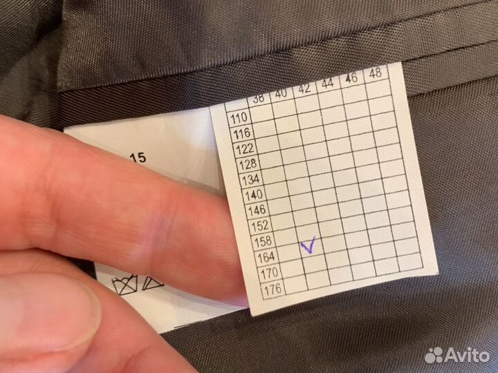 Серый Пиджак Van cliff школьный рост 164