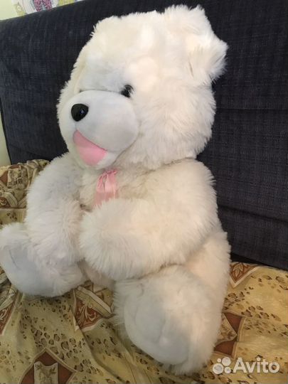 Белый Плюшевый медведь