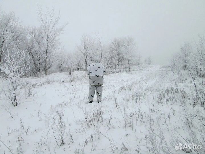 Маскировочный халат зимний