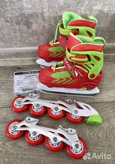 Коньки и ролики 2 в 1