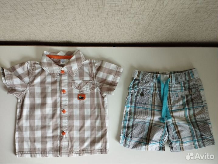 Одежда на мальчика пакетом 6-9 месяцев