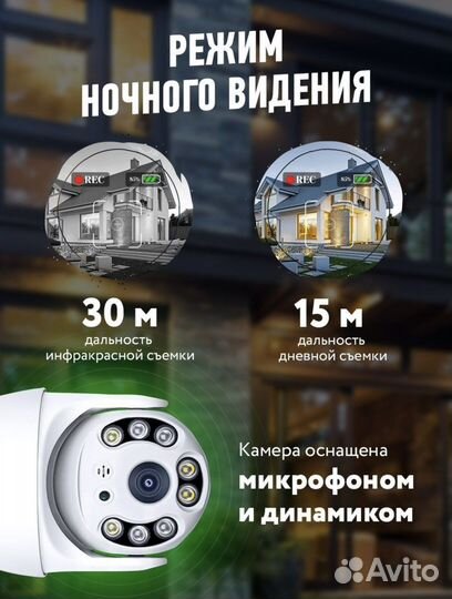 Камера видеонаблюдения wifi поворотная