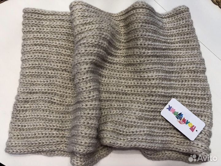 Шарф восьмерка,вязаный