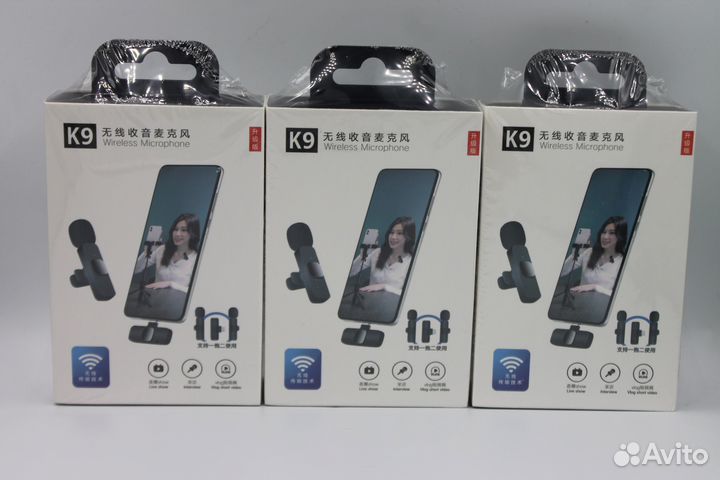 Микрофон петличка блютуз К9 2 в 1