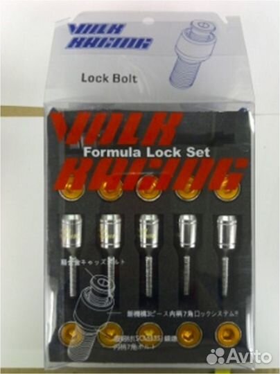 Гайки Volk Racing Lock Bolt M14x1.5 сталь (Красный