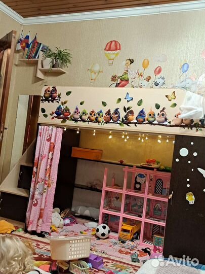 Детская кровать чердак домик