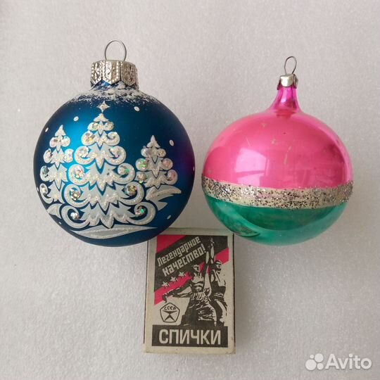 Елочные игрушки СССР: шары, льдинки