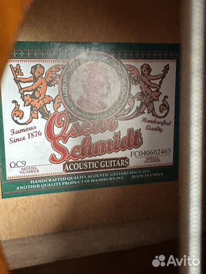 Акустическая гитара Oscar Schmidt OC9