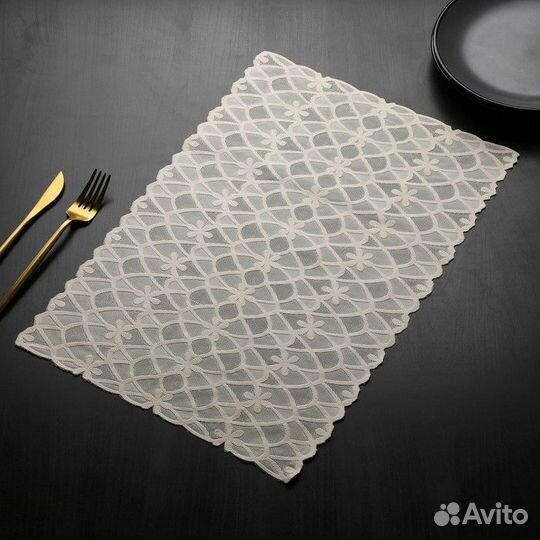 Набор салфеток ажурных для стола Доляна «Розали»