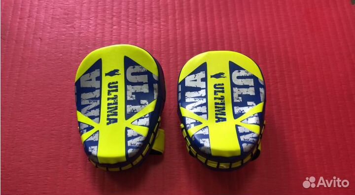 Лапы боксерские Ultima ULT-1101 полиуретан желтые