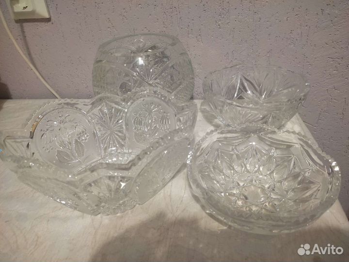 Салатник хрустальный