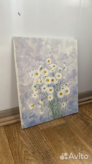 Холст на подрамнике, акварельная бумага 46х38см