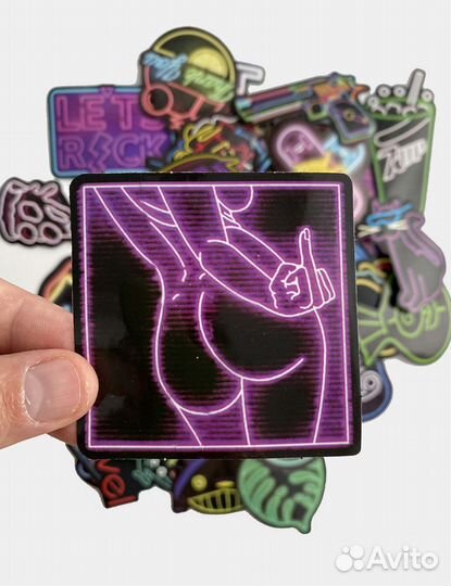 Наклейки стикеры Neon