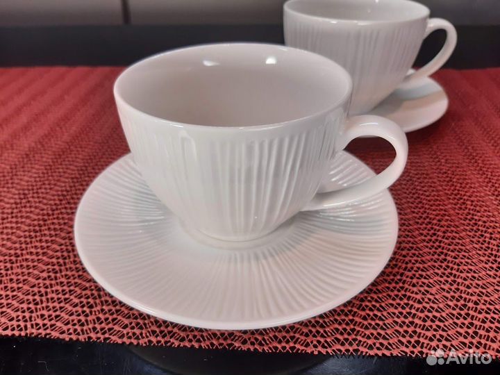 Чайные пары mallow, костяной фарфор Walmer