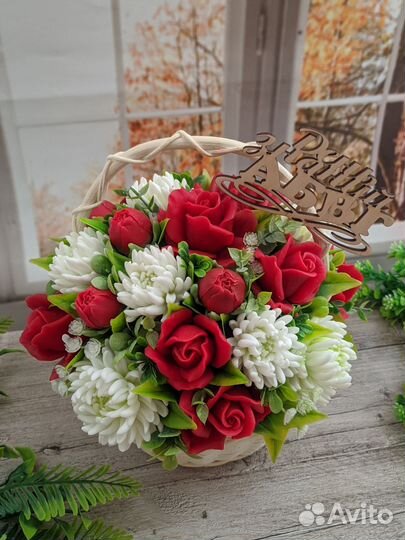 Букет цветы из мыла