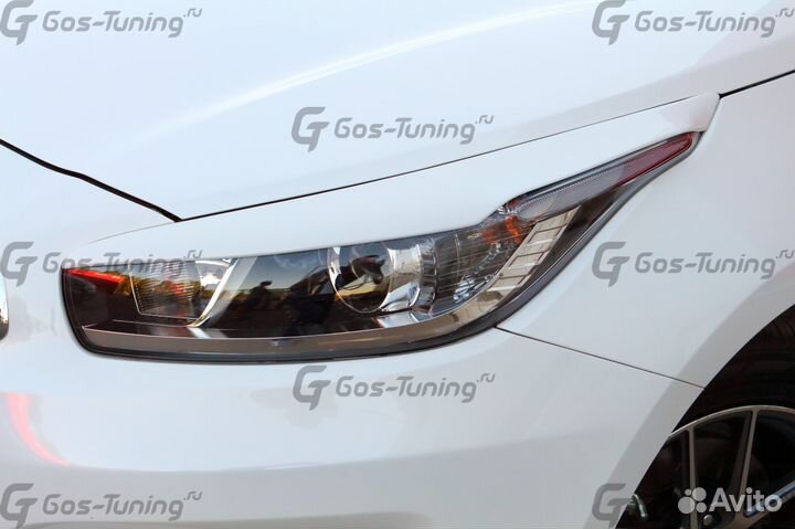 Реснички на передние фары GT-Line на KIA Ceed JD