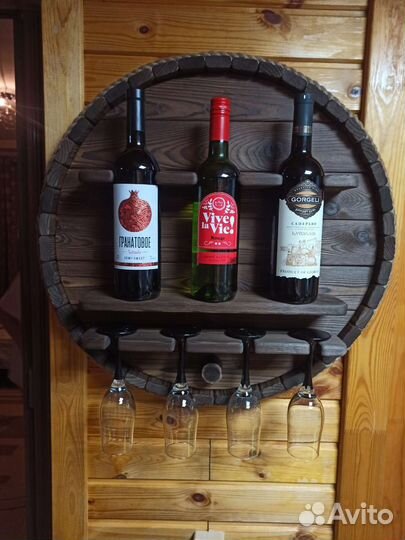 Винная полка бочка