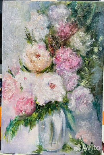 Картина маслом «Нежный букет»