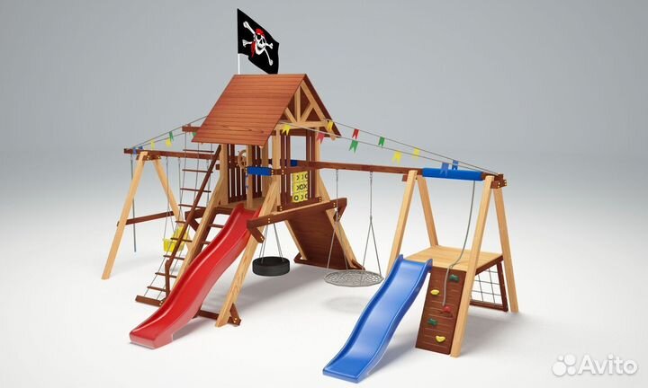 Новые качели, детская площадка Савушка Люкс 8