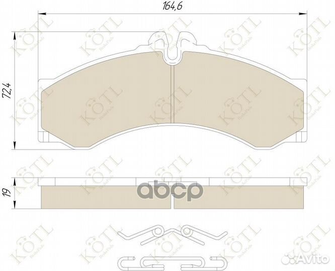 Тормозные колодки A0024204120 1288KT kotl