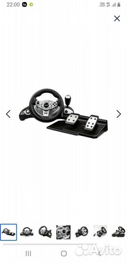 Игровой руль с педалями для пк