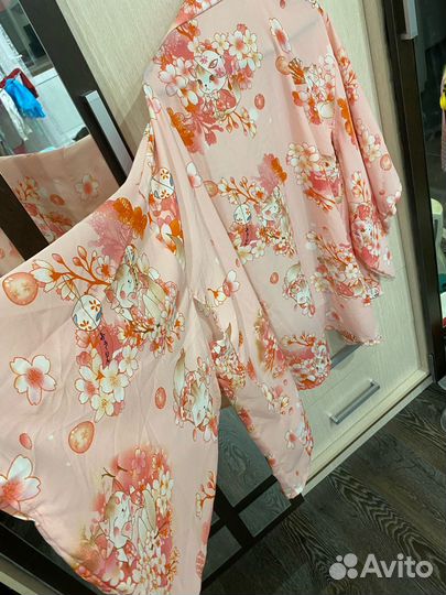 Косплей костюм - Хаори с лисичками (Халат)